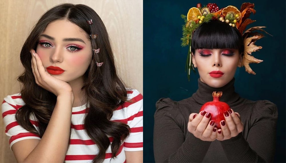 میکاپ دخترانه برای شب یلدا