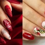 طرح ناخن یلدایی جدید گل‌دار