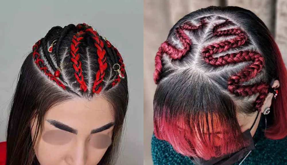 مدل موی بافت فانتزی برای شب یلدا