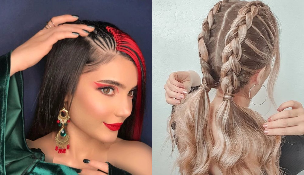 مدل بافت مو شب یلدا به صورت نیمه باز