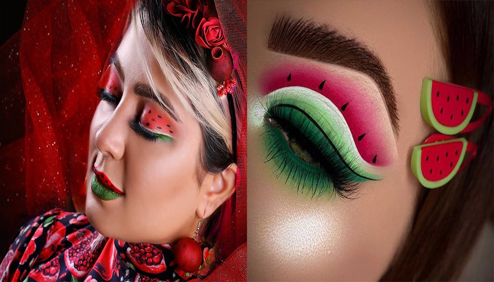 آرایش چشم مدل هندوانه‌ای