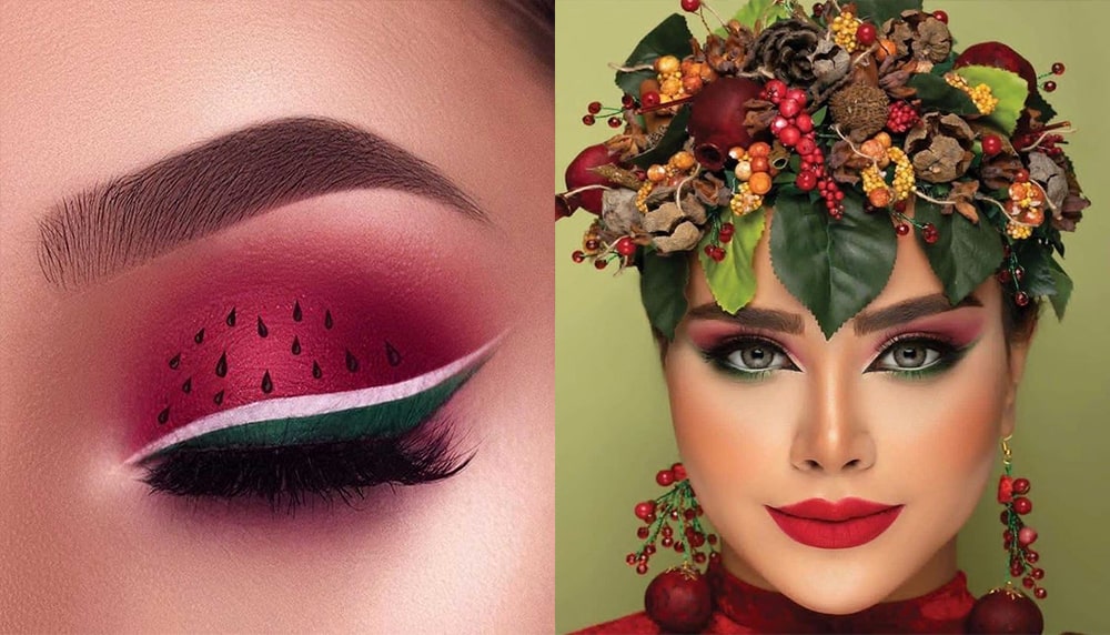 آرایش شب یلدا با خط چشم گرافیکی