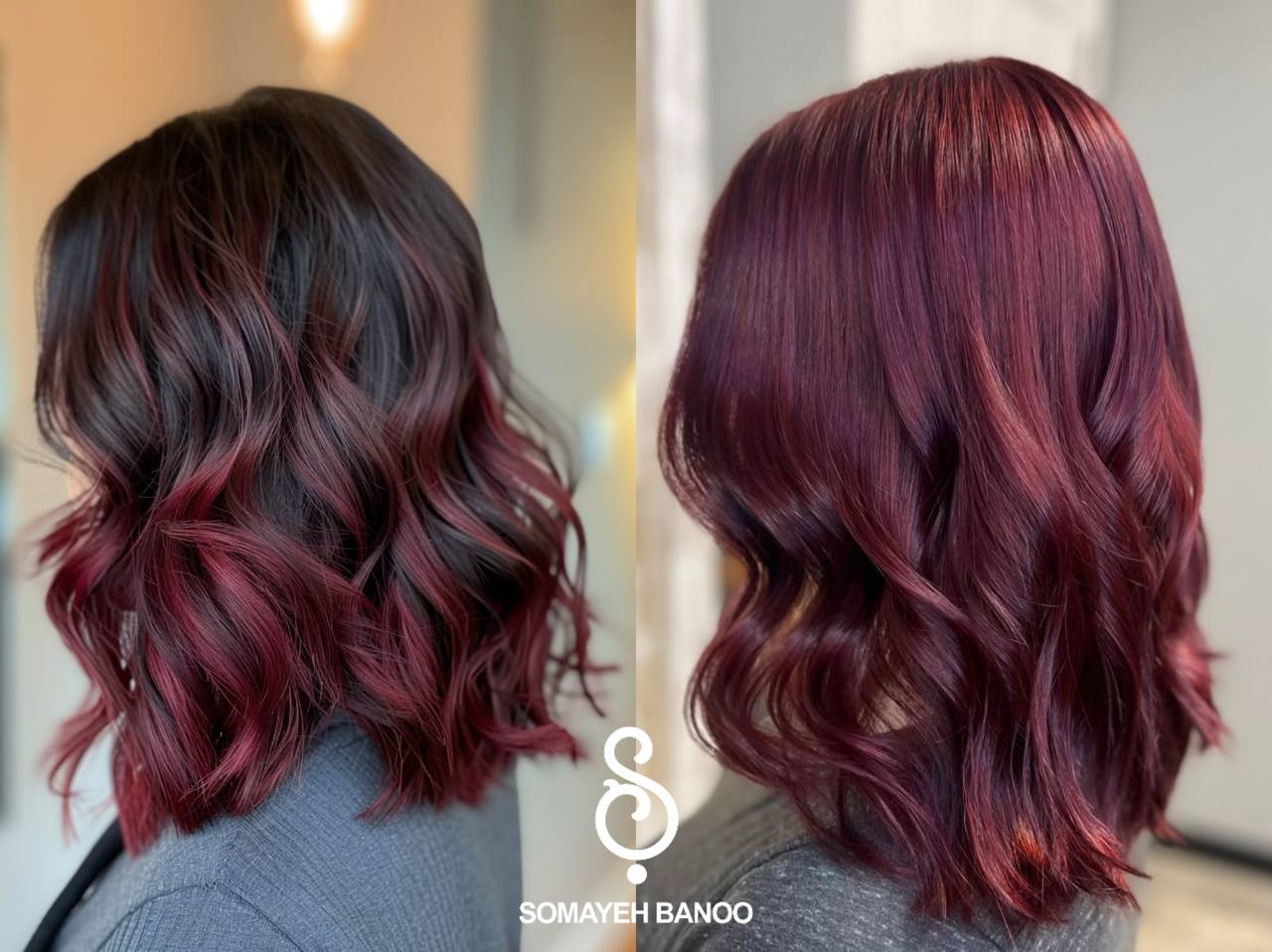 مدل رنگ مو شرابی