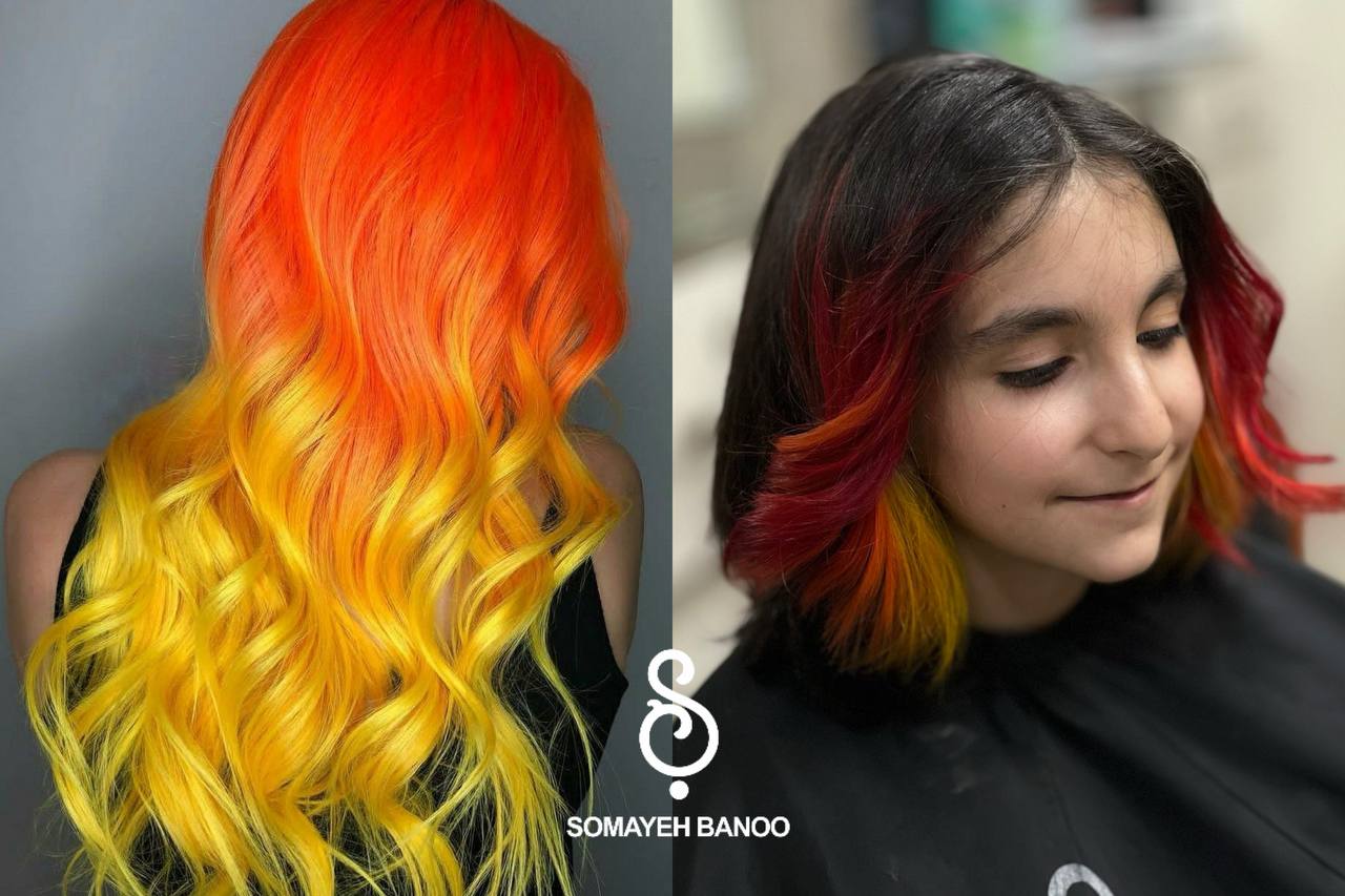 مدل مو کوتاه فانتزی دخترانه زرد