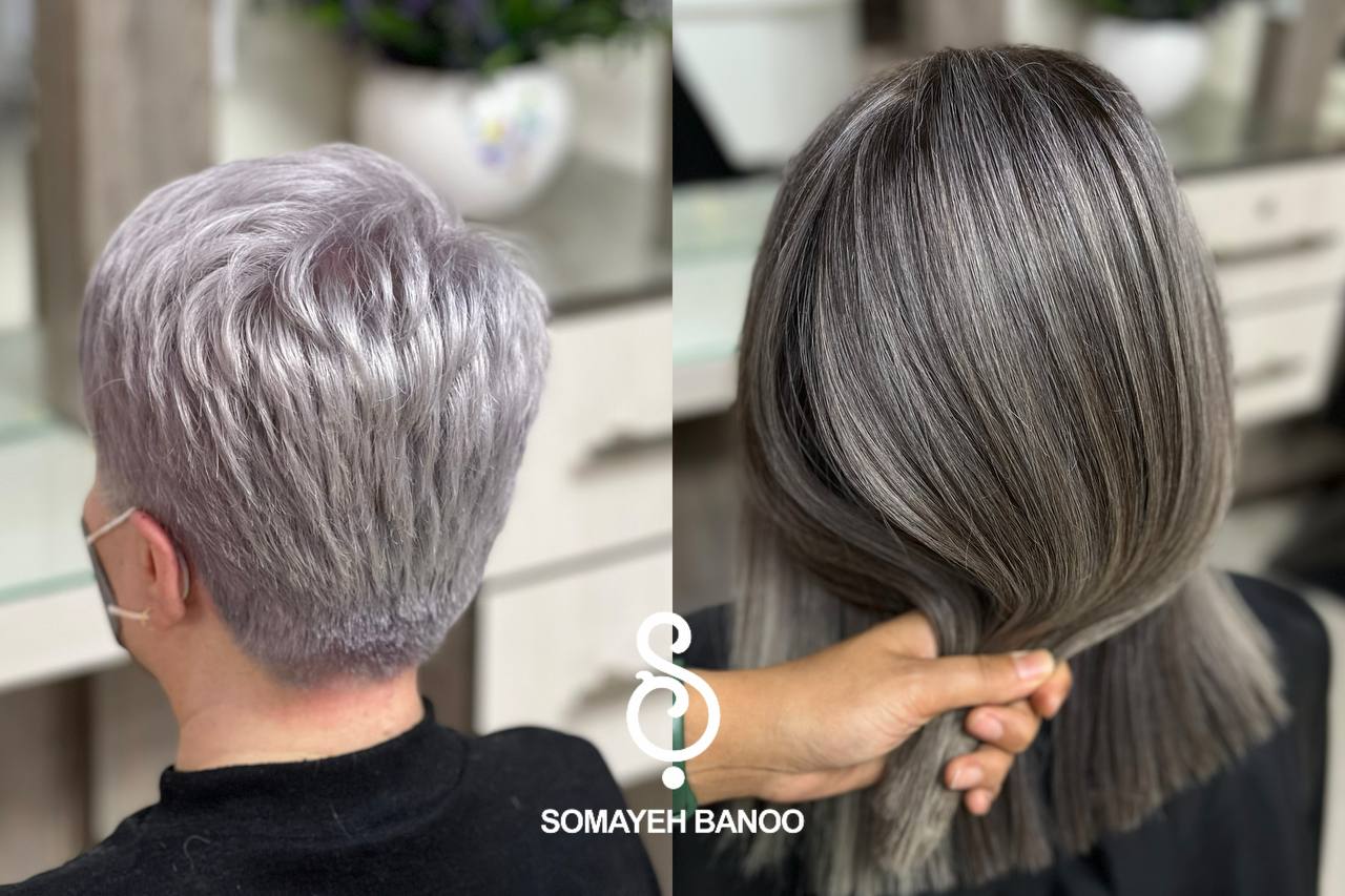 رنگ موی بلوند دودی