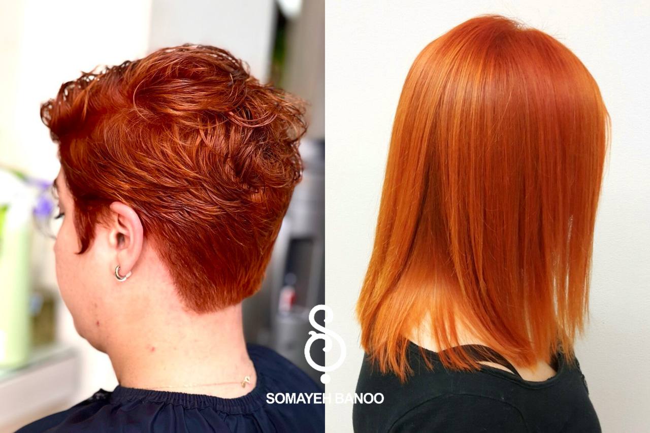 رنگ مو نارنجی فانتزی دخترانه