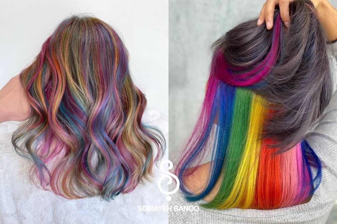 رنگ موی مرجانی با تناژ صورتی 