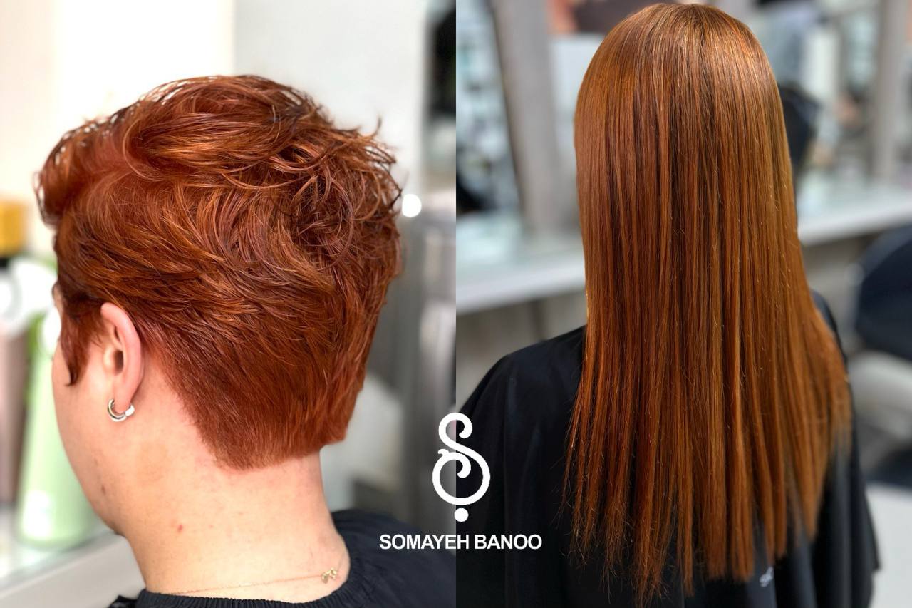 رنگ موی مرجانی بدون دکلره